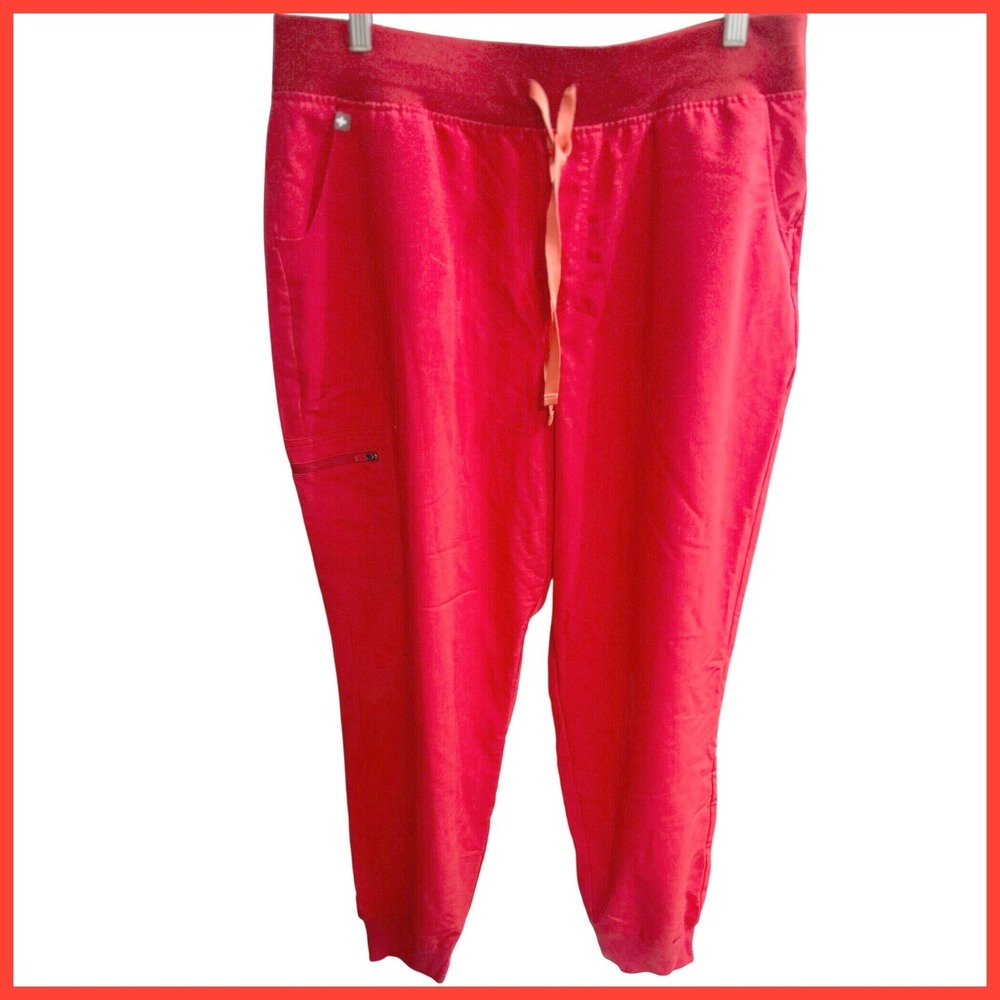 FIGS Technical Collection Red Jogger Scrub Pants Sz XXL Drawstring Cargo Pockets